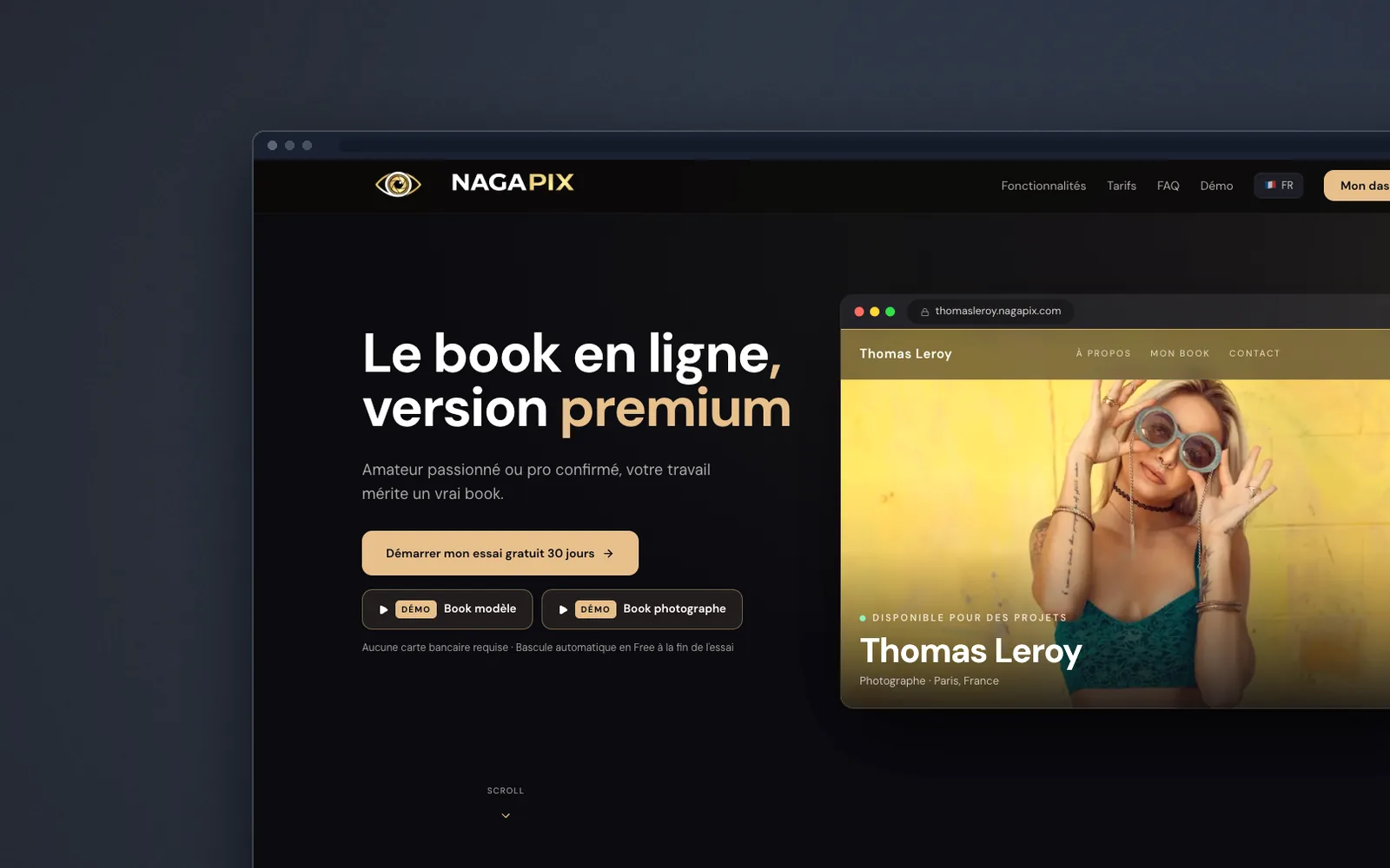 Nagapix, Le book en ligne des modèles et des photographes